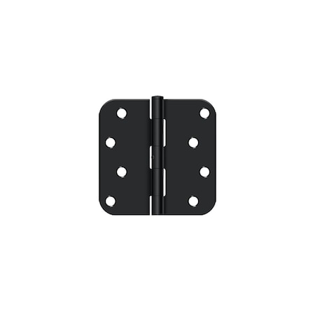 Deltana 4 x 4 x 5/8 Radius Hinge; Non Removable Pin Paint Black Finish S44R5N1B